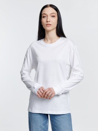 Футболка унисекс с длинным рукавом Pioneer LSL, белая Футболка унисекс с длинным рукавом Pioneer LSL, белая