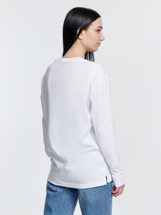 Футболка унисекс с длинным рукавом Pioneer LSL, белая Футболка унисекс с длинным рукавом Pioneer LSL, белая