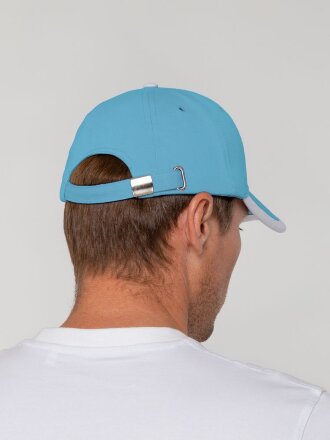 Бейсболка Honor, голубая с белым кантом Бейсболка Honor, голубая с белым кантом
