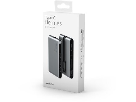 Хаб USB Rombica Type-C Hermes Black Хаб USB Rombica Type-C Hermes Black
