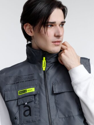 Жилет мужской Stockholm, серый Жилет мужской Stockholm, серый