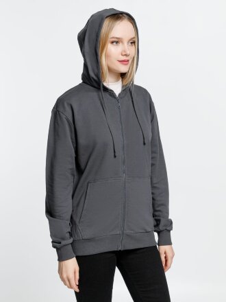 Толстовка на молнии с капюшоном Siverga 2.0, темно-серая (графит) Толстовка на молнии с капюшоном Siverga 2.0, темно-серая (графит)