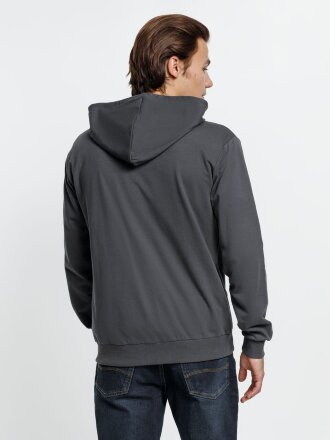 Толстовка на молнии с капюшоном Siverga 2.0, темно-серая (графит) Толстовка на молнии с капюшоном Siverga 2.0, темно-серая (графит)