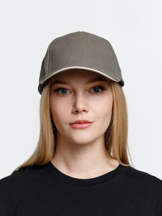 Бейсболка Long Beach, хаки с бежевым Бейсболка Long Beach, хаки с бежевым