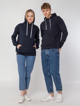 Толстовка с капюшоном Unit Kirenga Heavy, темно-синяя Толстовка с капюшоном Unit Kirenga Heavy, темно-синяя