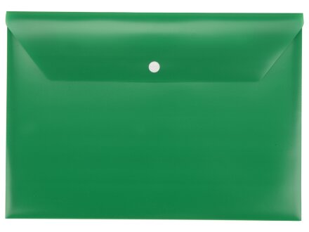 Папка-конверт А4 с кнопкой, зеленый Папка-конверт А4 с кнопкой, зеленый