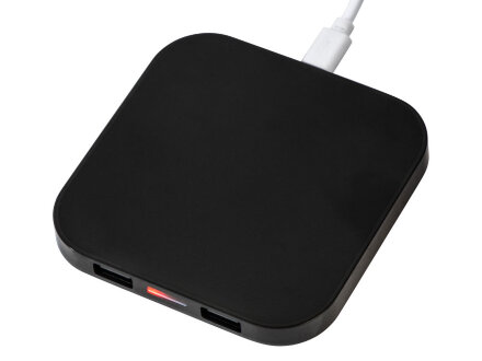 Беспроводная зарядка Tile с 2 USB-A, 5 Вт, черный Беспроводная зарядка Tile с 2 USB-A, 5 Вт, черный