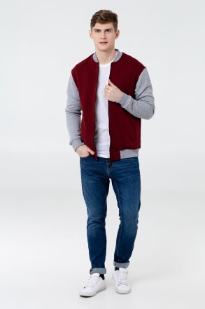 Бомбер College, бордовый Бомбер College, бордовый