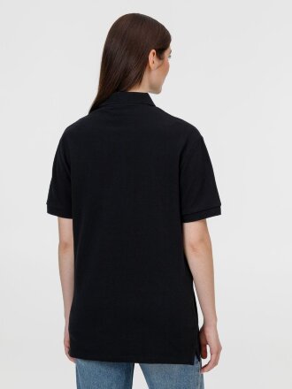 Рубашка поло унисекс Pacific, черная Рубашка поло унисекс Pacific, черная