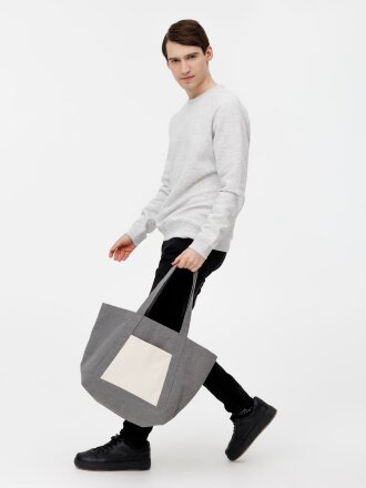 Шопер Shophop, серый с неокрашенным