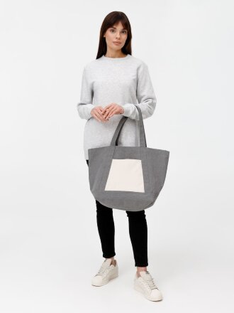 Шопер Shophop, серый с неокрашенным