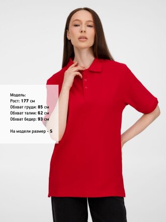 Рубашка поло унисекс Upswing, красная Рубашка поло унисекс Upswing, красная