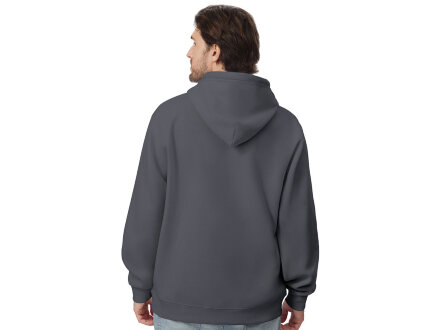 Толстовка с капюшоном оверсайз Lisbon унисекс, темно-серый