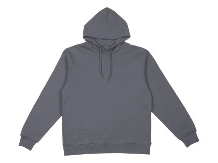 Толстовка с капюшоном оверсайз Lisbon унисекс, темно-серый