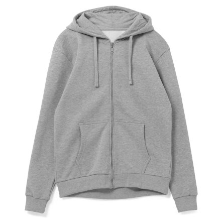 Толстовка на молнии с капюшоном Siverga 2.0, серый меланж Толстовка на молнии с капюшоном Siverga 2.0, серый меланж
