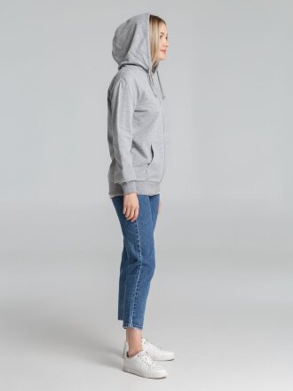 Толстовка на молнии с капюшоном Siverga 2.0, серый меланж Толстовка на молнии с капюшоном Siverga 2.0, серый меланж