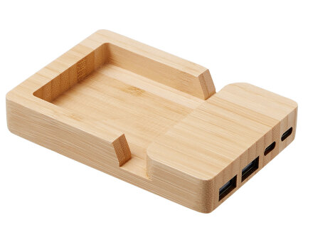 USB хаб Memo, 2*USB, 2*Type C, бамбук USB хаб Memo, 2*USB, 2*Type C, бамбук