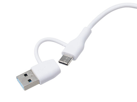 USB хаб Memo, 2*USB, 2*Type C, бамбук USB хаб Memo, 2*USB, 2*Type C, бамбук