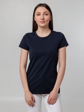 Футболка женская T-bolka Stretch Lady, темно-синяя (navy) Футболка женская T-bolka Stretch Lady, темно-синяя (navy)