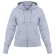 Толстовка женская Hooded Full Zip серый меланж с нанесением логотипа