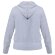 Толстовка женская Hooded Full Zip серый меланж с нанесением логотипа