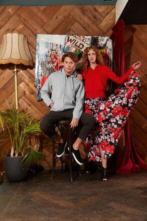 Толстовка женская Hooded Full Zip серый меланж Толстовка женская Hooded Full Zip серый меланж