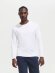 Футболка с длинным рукавом Sporty LSL Men, белая с нанесением логотипа