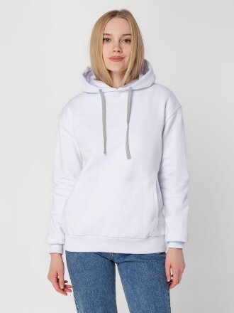 Толстовка с капюшоном Unit Kirenga Heavy, белая Толстовка с капюшоном Unit Kirenga Heavy, белая