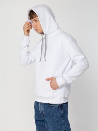 Толстовка с капюшоном Unit Kirenga Heavy, белая Толстовка с капюшоном Unit Kirenga Heavy, белая