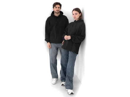 Худи оверсайз Alpha.01 унисекс, черный