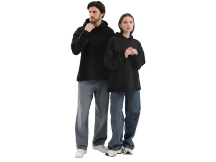 Худи оверсайз Alpha.01 унисекс, черный