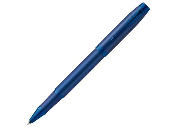 Ручка роллер Parker IM Monochrome Blue, стержень:F, цвет чернил: black, в подарочной упаковке. с нанесением логотипа