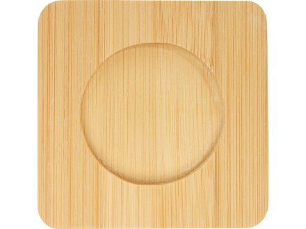 Стеклянный стакан Manti объемом 100 мл с двойными стенками и подставкой из бамбука, 2 шт. , natural