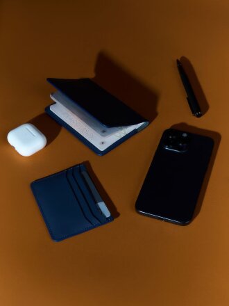 Обложка для паспорта Alaska, синяя Обложка для паспорта Alaska, синяя