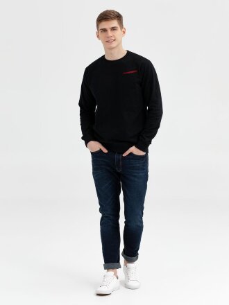 Толстовка «Склонный к побегать», черная Толстовка «Склонный к побегать», черная