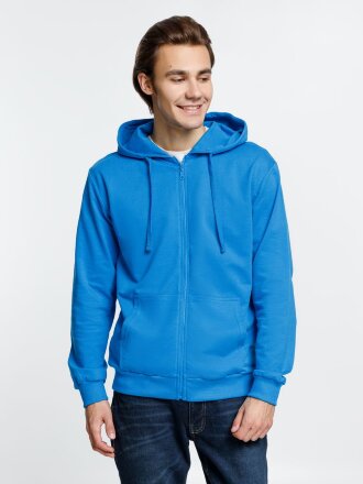 Толстовка на молнии с капюшоном Siverga 2.0, бирюзовая Толстовка на молнии с капюшоном Siverga 2.0, бирюзовая