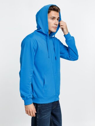 Толстовка на молнии с капюшоном Siverga 2.0, бирюзовая Толстовка на молнии с капюшоном Siverga 2.0, бирюзовая