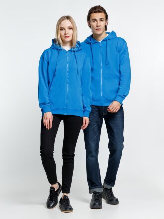 Толстовка на молнии с капюшоном Siverga 2.0, бирюзовая Толстовка на молнии с капюшоном Siverga 2.0, бирюзовая