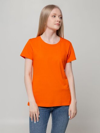 Футболка женская T-bolka Lady, оранжевая Футболка женская T-bolka Lady, оранжевая