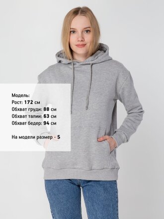 Толстовка с капюшоном Unit Kirenga Heavy, серый меланж Толстовка с капюшоном Unit Kirenga Heavy, серый меланж