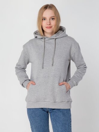 Толстовка с капюшоном Unit Kirenga Heavy, серый меланж Толстовка с капюшоном Unit Kirenga Heavy, серый меланж