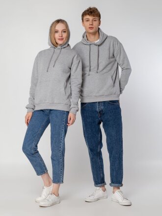 Толстовка с капюшоном Unit Kirenga Heavy, серый меланж Толстовка с капюшоном Unit Kirenga Heavy, серый меланж