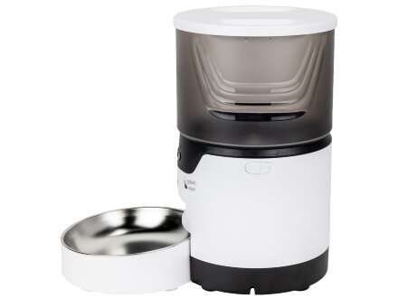 Умная Wi-Fi кормушка IoT Pet Feeder, 3000 мл, белый/черный
