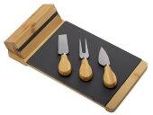 Набор для сыра из сланцевой доски и ножей Bamboo collection Taleggio Набор для сыра из сланцевой доски и ножей Bamboo collection Taleggio