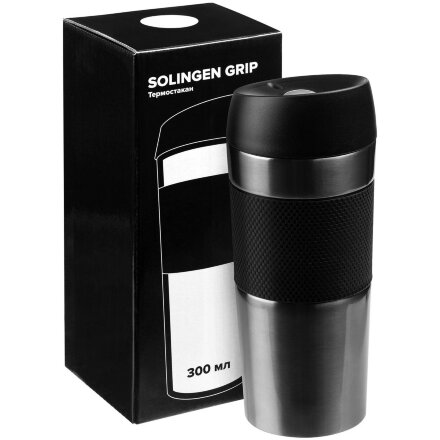 Термостакан Solingen Grip, серо-стальной Термостакан Solingen Grip, серо-стальной