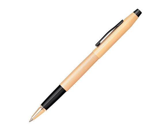 Ручка-роллер Selectip Cross Classic Century Brushed Rose Gold PVD, золотистый с нанесением логотипа