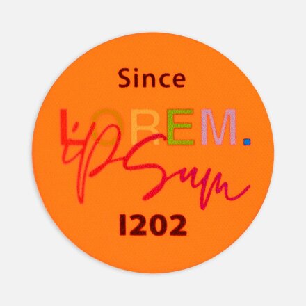 Наклейка тканевая Lunga Round, M, оранжевый неон Наклейка тканевая Lunga Round, M, оранжевый неон