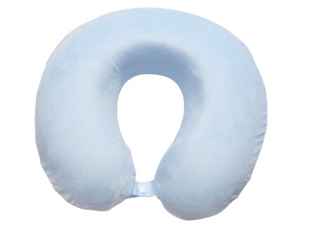 Подушка Basic из микрофибры с эффектом памяти U-shape, небесно голубой NEW Подушка Basic из микрофибры с эффектом памяти U-shape, небесно голубой NEW