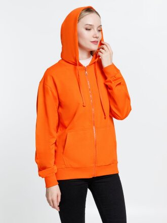 Толстовка на молнии с капюшоном Siverga 2.0, оранжевая Толстовка на молнии с капюшоном Siverga 2.0, оранжевая