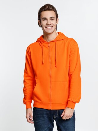 Толстовка на молнии с капюшоном Siverga 2.0, оранжевая Толстовка на молнии с капюшоном Siverga 2.0, оранжевая